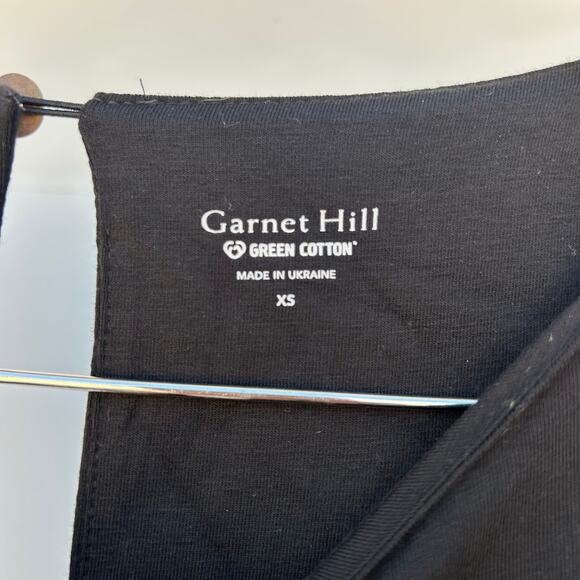 Garnet Hill Prato Knit Jumpsuit Black XS Extra Small Wide Leg Lyocell Flowy - Picture 3 of 10